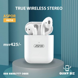 سماعات بلوتوث ASPOR TRUE WIRELESS STEREO A616