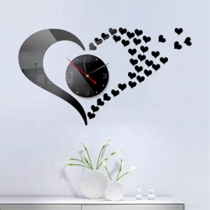 ساعة حائط ثري دي قلوب  3D Wall Watch A-092