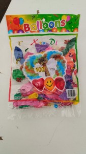 كيس بوالين ملونة _ 100 بالون