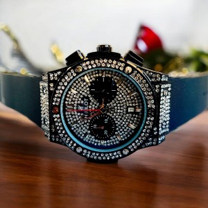 ساعة هيبلوت رجالي اسود الماس و اسود