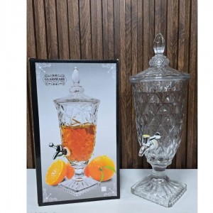 ابريق زجاج مع غطا للعصير