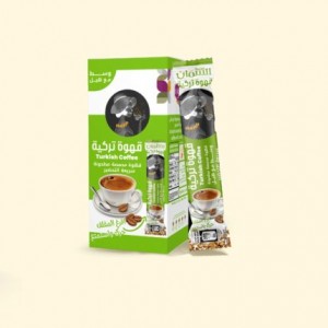 قهوة تركية سريعة التحضير محمصة مطحونة مع هيل وسط / 20 غم Turkish Coffee