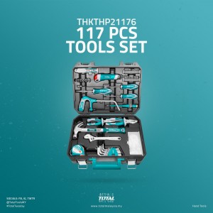 117 Pcs tools set THKTHP21176 حقيبة معدات يدوية تتضمن 117 قطعة