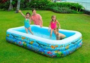 مسبح مستطيل رسومات قابل للنفخ للأطفال Intex 58485