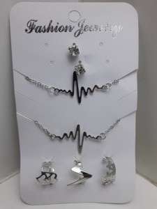 اكسسوار نبض طوق حلق بلاك 3 خواتم 