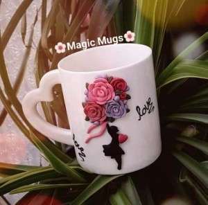 ماغ شخصية مع ورود