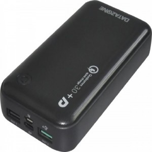 باور بانك 20,000 ملي أمبير شحن سريع مع شاشة مؤشر مئوي P20000 DATAZONE مع جيب مخمل هدية