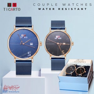 طقم ساعات مغناطيس ماركة تكارتو ضد الماء TICARTO T-2910 A