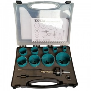 13Pcs Bi-metal hole saw kit TACSH0131 مجموعة تتضمن 13 قطعة منشار تفريغ / خشب - المنيوم - زنك - نحاس /