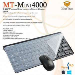 طقم كيبورد وماوس ميني MEETION 2.4G WIRELESS KEYBOARD+MOUSE MT-MINI4000