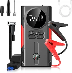 منفاخ سيارة مع كبل تشباية Multi -Function Jump Starter