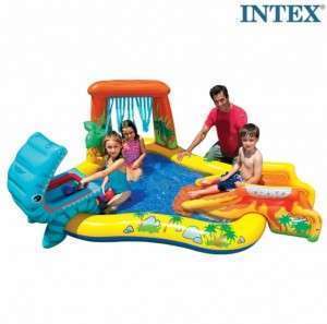 جزيرة ألعاب مائية ديناصور مع نافورة INTEX 57444