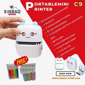 طابعة حرارية محمولة  Portable Mini Printer C9