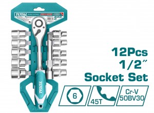 12Pcs 1/2" socket set "1/2 قطعة12 جوز مجموعة THT141121
