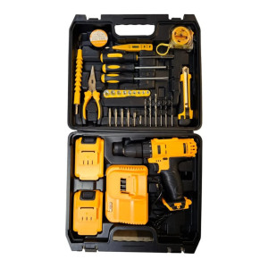 فرد تثقيب لاسلكي بطاريتين Lithium drill tool set LDWZ-002