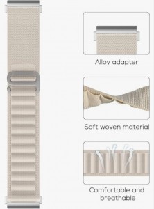 سوار ساعة قماش (اسود,ابيض)