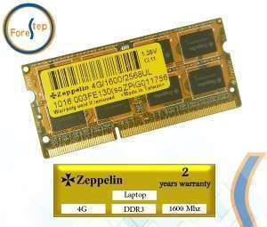Zeppelin SODIMM 4G DDR3 PC1600 256x8 W/O كفالة سنتين