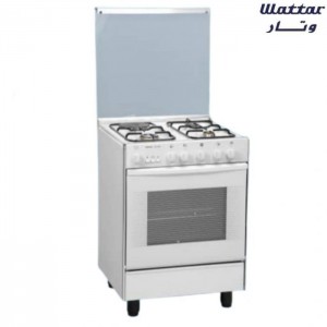 موقد غاز 3 رؤوس غاز + 1 رأس كهرباء مزود بفرن متعدد الوظائف - لون أبيض - رقم الموديل:Wattar OVENS COOKER - 6531 من وتار