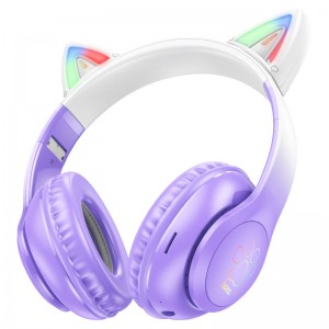 سماعة هيدفون هوكو Hoco Headphones “W42 Cat Ears” wireless wired