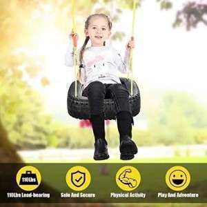 مرجوحة للأطفال على شكل إطار سيارات Swing set