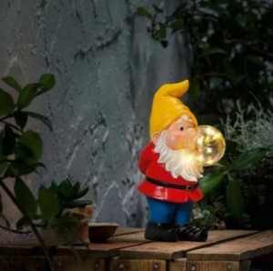 مصباح LED شمسي بتصميم شخصية بابانويل