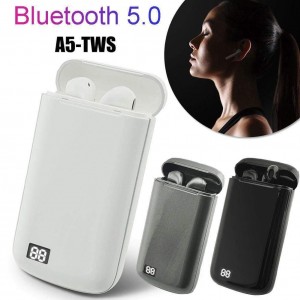 سماعات بلوتوث مع بوربانك A5_TWS_POWER_BANK#