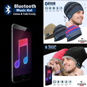 طاقية صوف مزودة بسماعات بلوتوث