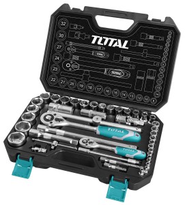 44PCS 1/4"+1/2" Socket set "1/4 + "1/2 جوز قطعة 44 مجموعة THT421441