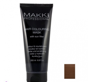 ماسك تلوين الشعر غير دائم Makki - بني غامق
