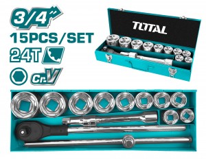 15Pcs 3/4" DR.Socket-Set THT341151 مجموعة تتضمن 15 قطعة جوز 4/3"