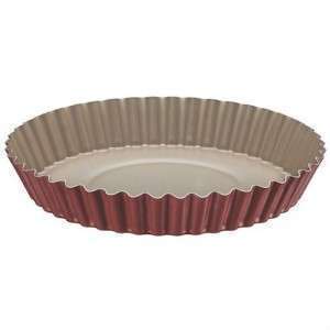 صينية تارت 24 سم لون ابيض واحمر TRAMONTINA 20056/724