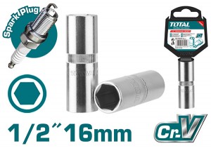 1/2" Spark Plug Socket ملم 16 "1/2 بواجي مفتاح THSPS12166