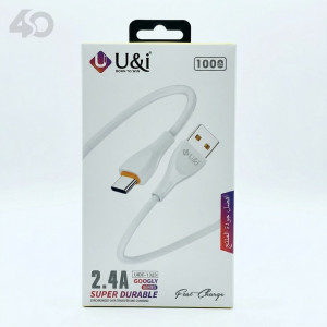 كبل شحن سريع يو إس بي إلى تايب سي من يو آند آي Googly Series UIDC-1323 بقوة 2.4A