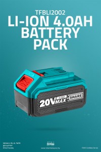 Li-ion battery pack TFBLI2002 الجهد : 20 فولط