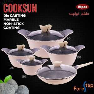 طقم طناجر غرانيت  COOKSUN 
