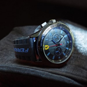 ساعة رجالي سبور فيراري كرونو اسود كحلي