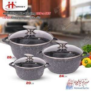 طقم طناجر غرانيت 6 قطع HONHEY 