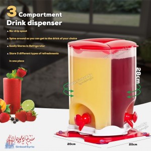 موزع العصائر الثلاثي الدوار 3*1