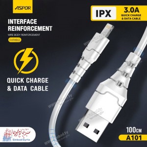 كبل شاحن ايفون ماركة اسبور ASPOR IPX A101
