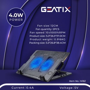 قاعدة تبريد مع مروحتين